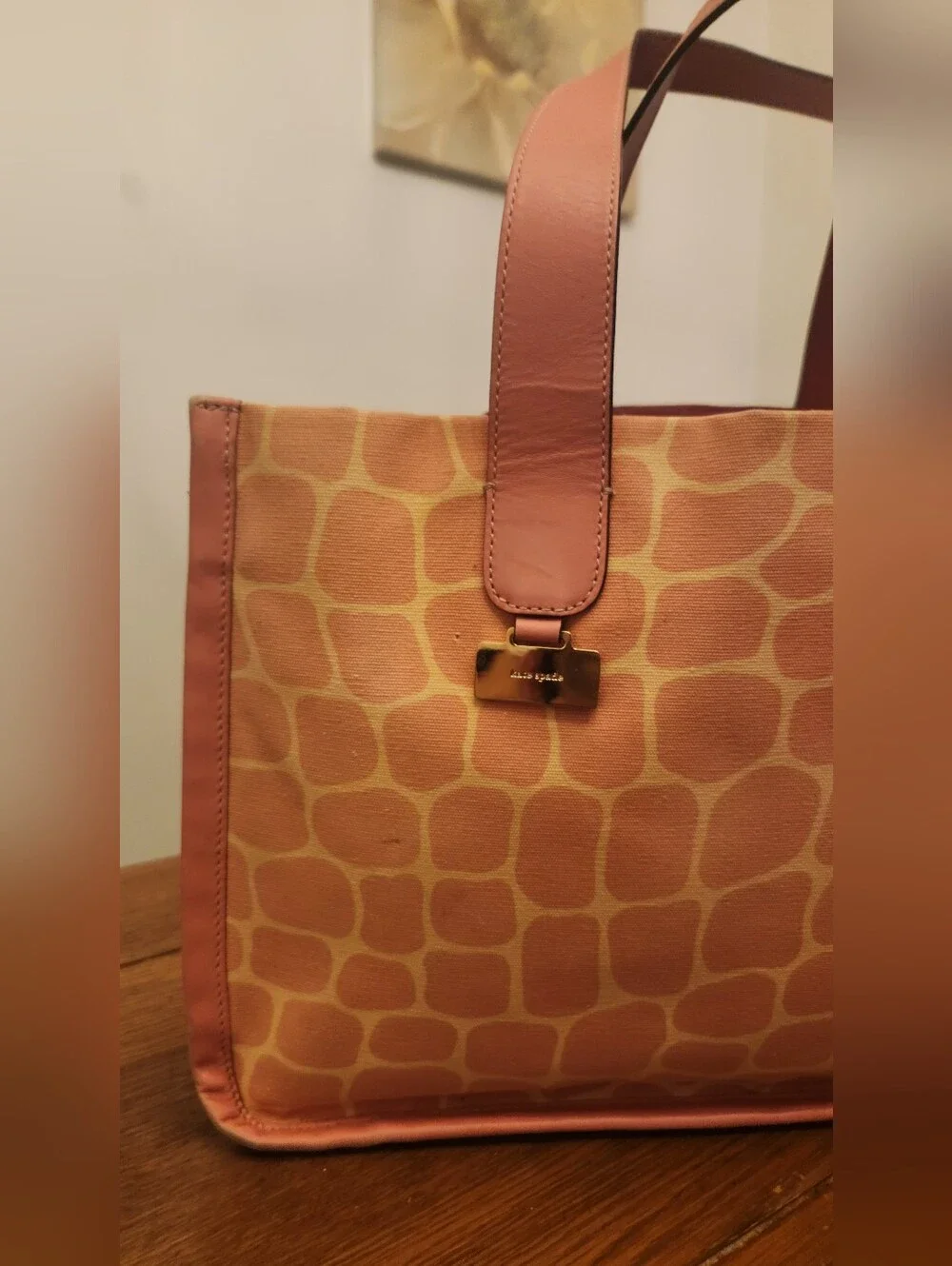 Kate Spade Pink Giraffe Print Tote